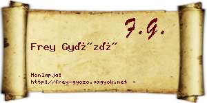 Frey Győző névjegykártya